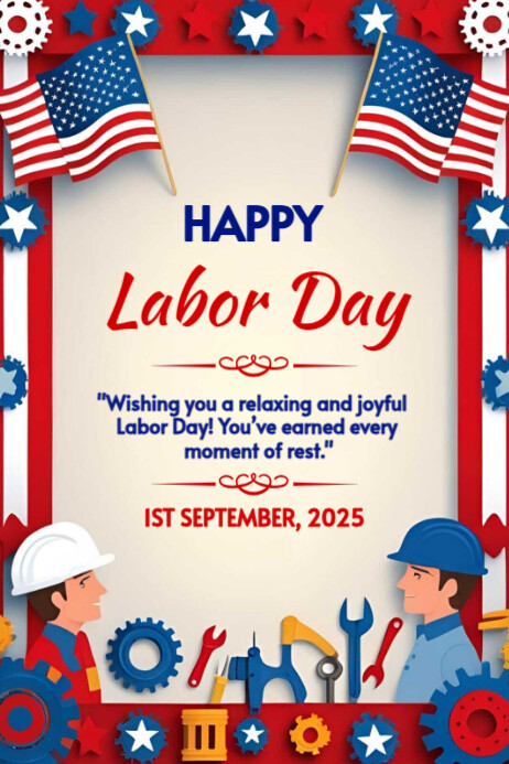Closed on Labor day template 2025 Poster