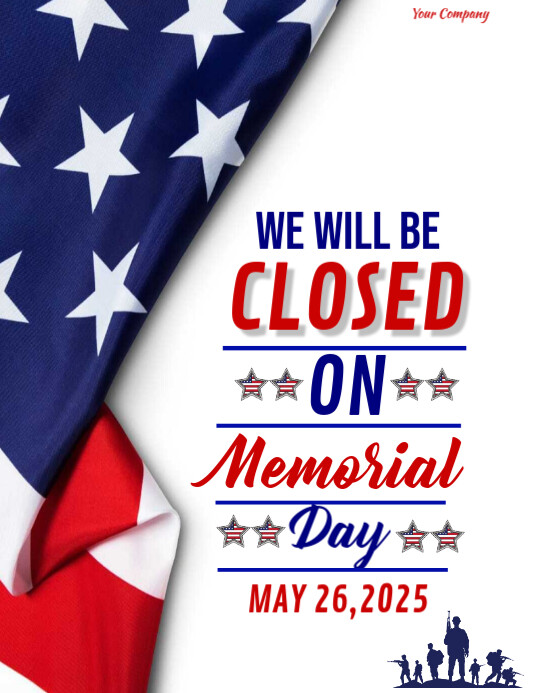 Closed On Memorial Day Template 2025 Pamflet (VSA Brief)