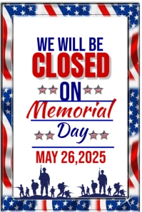 Closed On Memorial Day Template 2025 Poster