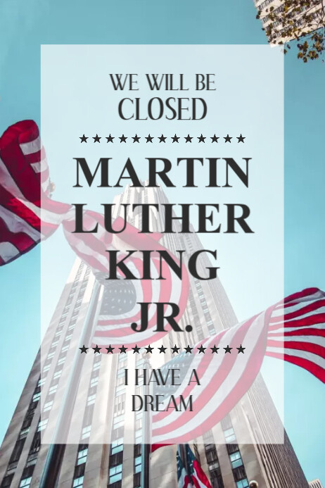 Mlk Closure Sign Closed on MLK Template | PosterMyWall