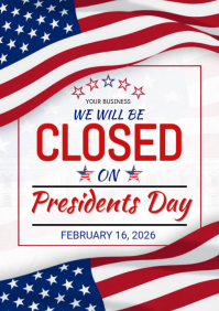 Closed On Presidents Day Template 2026 A5