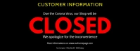 Closed Shop Store Banner Header Facebook Info template