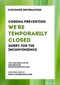 Temporarily closed flyer sign Template | PosterMyWall