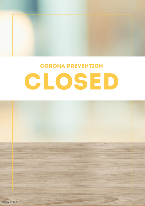 Closed SIgn Poster Flyer Template Door Notice | PosterMyWall