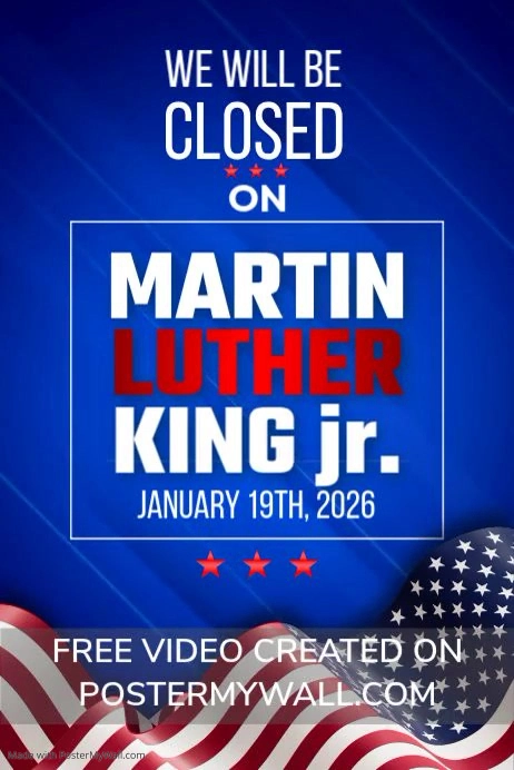 Closed Sign MLK Template | PosterMyWall
