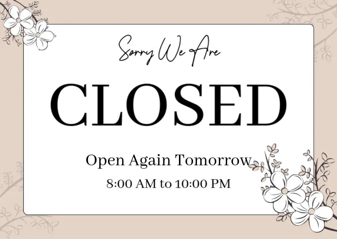 Closed template about business | PosterMyWall