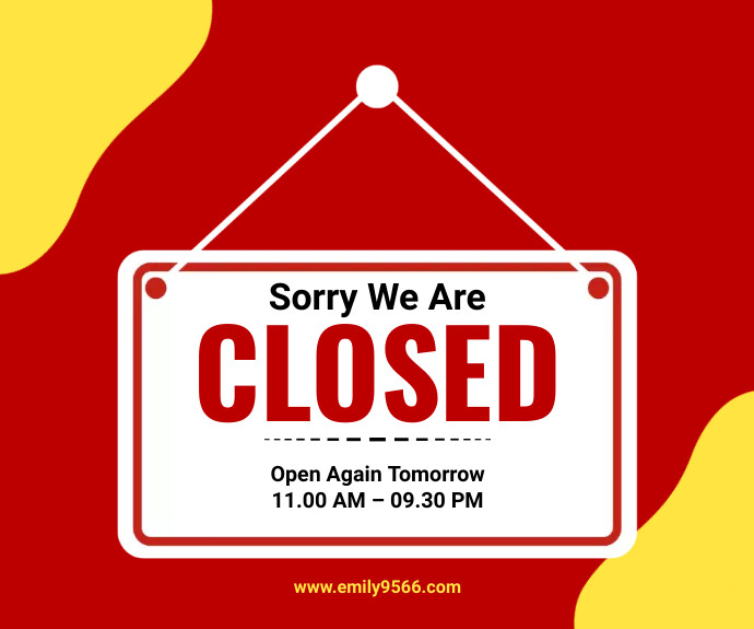 Closed Template | PosterMyWall