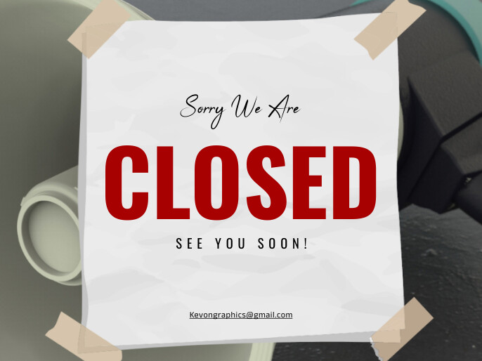 Closed template | PosterMyWall
