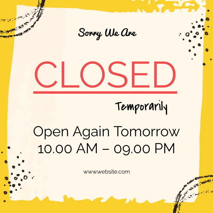 Plantilla de Closed templates for bussines | PosterMyWall
