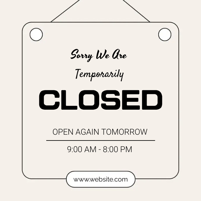 Closed templates for bussines | PosterMyWall