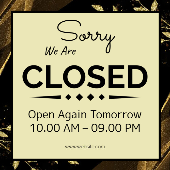 Plantilla de Closed templates for bussines | PosterMyWall