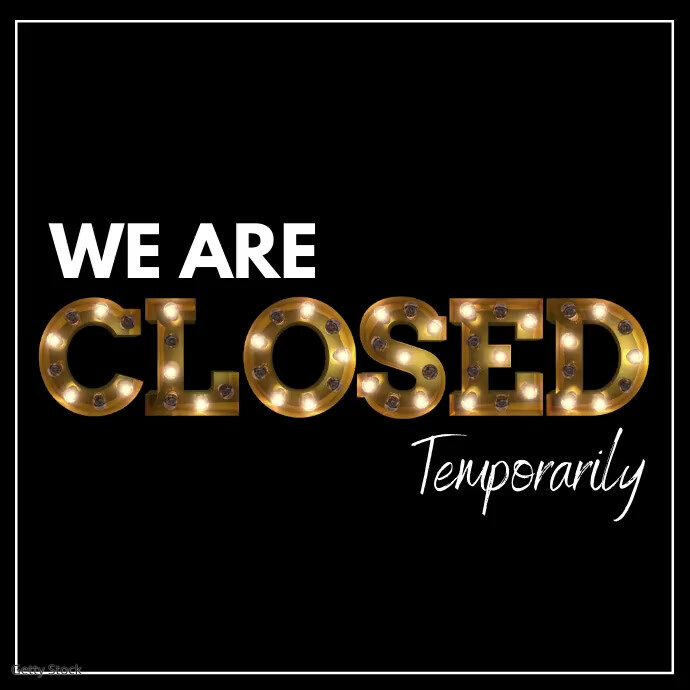 closed temporarily, sorry we are closed Kwadrat (1:1) template