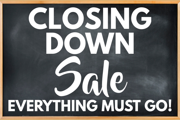 Closing Down Sale Store Door Poster Template | PosterMyWall