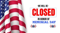 closing for memorial day Ekran reklamowy (16:9) template