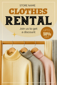 Clothes Rental Service Posters Template | PosterMyWall