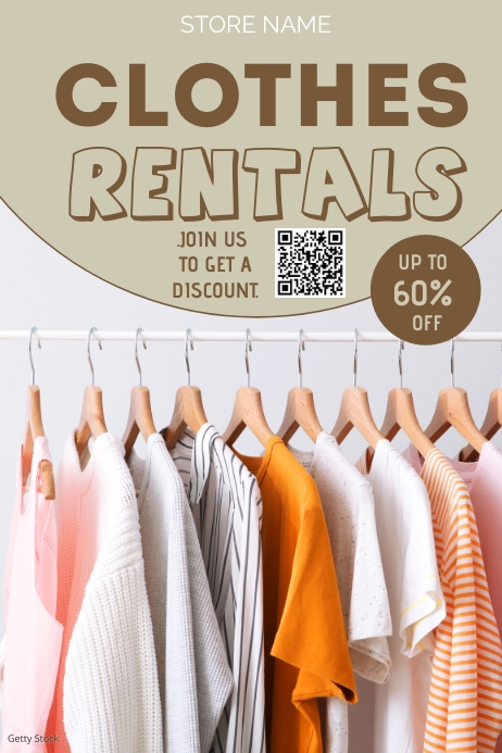 Cloth Rental clothes rental service template | PosterMyWall