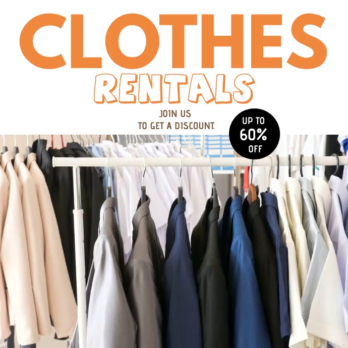 Cloth Rental Clothes Rental Service Template | PosterMyWall