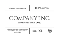 clothing and accessories minimal black and wh Rótulo template