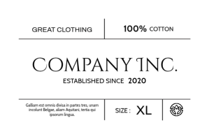 White Clothing Brand Promotion Label Template