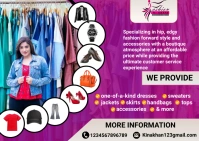 clothing boutique poster Postcard template