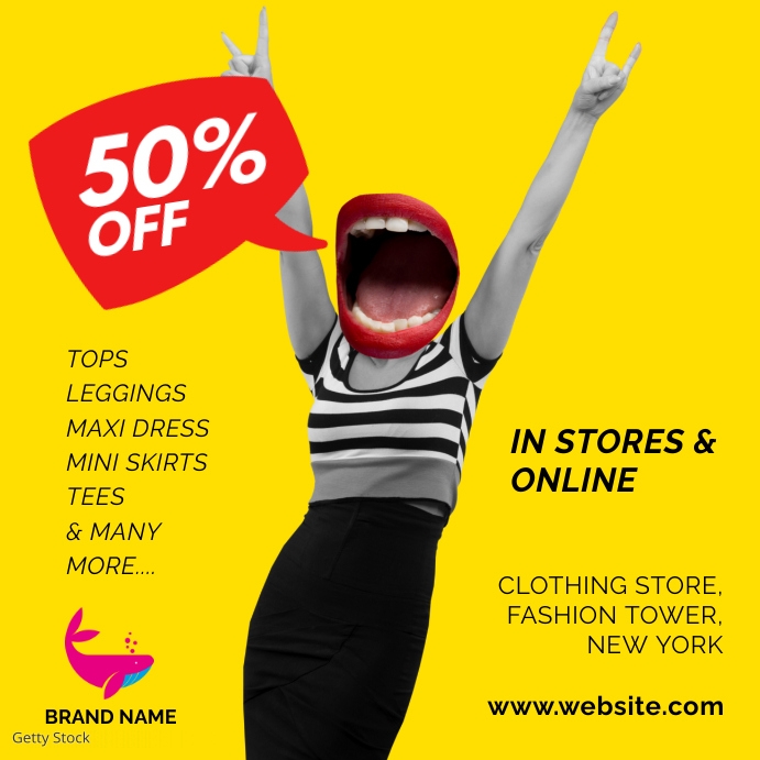 Clothing brand discount Template | PosterMyWall
