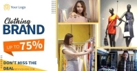 Clothing brand video ads Facebook Shared Image template