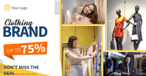 Clothing brand video ads Facebook 共享图片 template