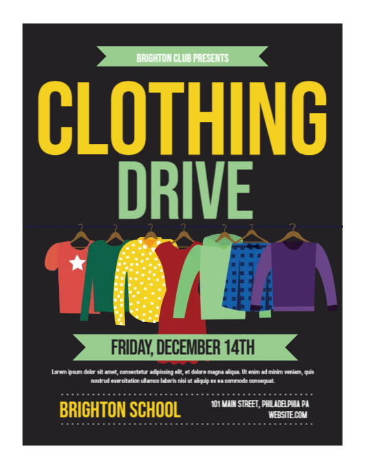 Clothing Drive Template PosterMyWall
