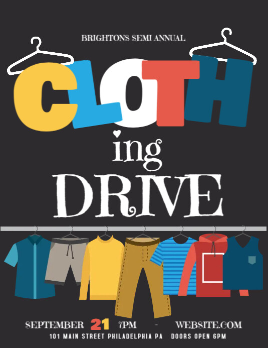 CLothing Drive Template PosterMyWall
