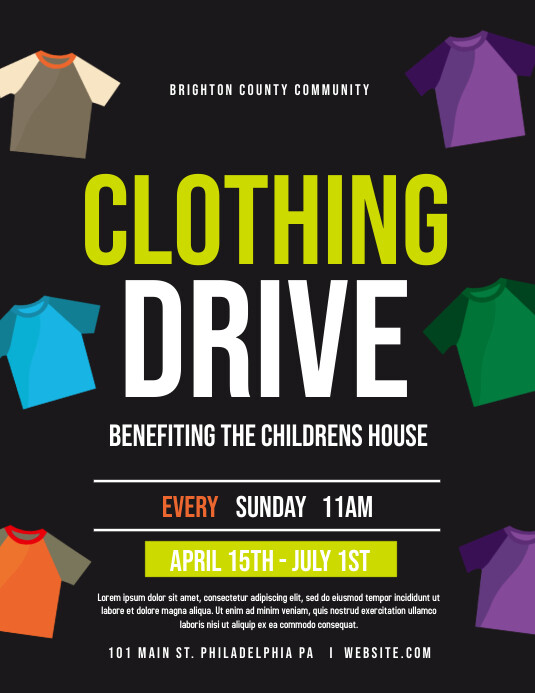 Professional Clothing Drive Flyer