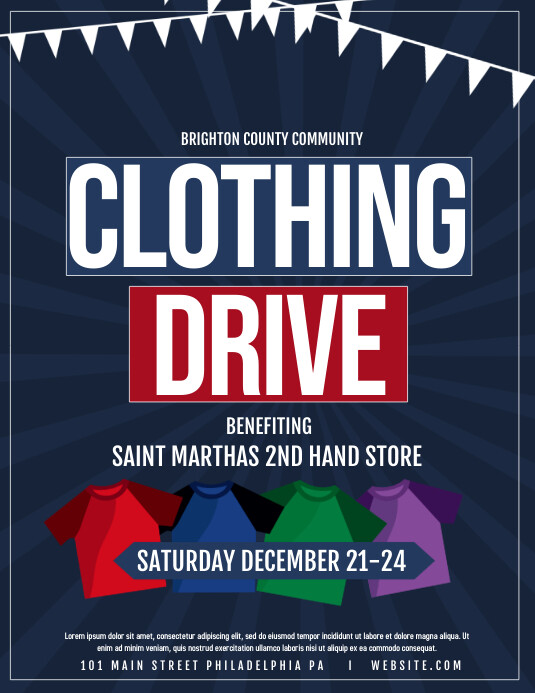 Clothing Drive Template PosterMyWall