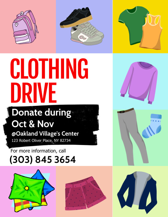 Image 2 for Clothing Drive Flyer Template