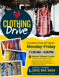 Clothing Drive Flyer Folheto (US Letter) template