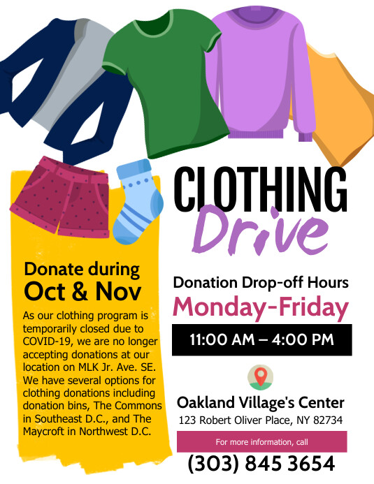 Clothing Drive Flyer PosterMyWall