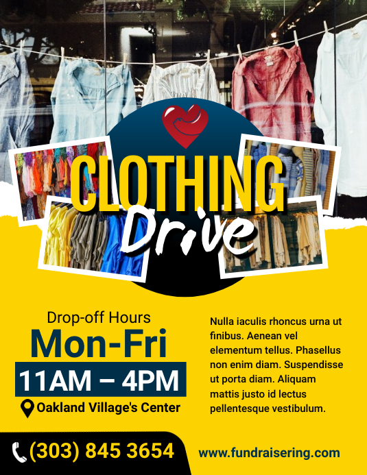 Clothing Drive Flyer Template PosterMyWall