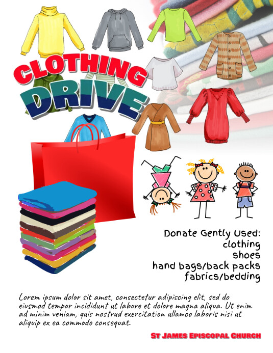 clothing drive fundraiser flyer Template PosterMyWall