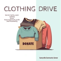 clothing drive fundraiser instagram Instagram-opslag template