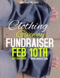 CLOTHING GIVEAWAY FUNDRAISER FLYER TEMPLATE