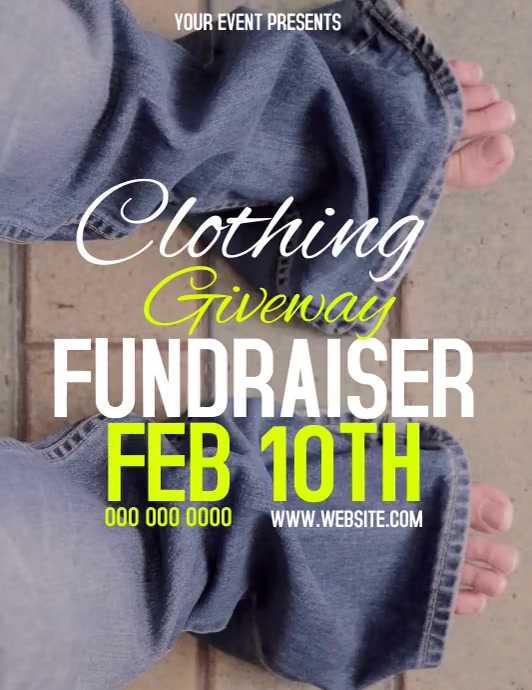 Apparel Raffle CLOTHING GIVEAWAY FUNDRAISER FLYER TEMPLATE | PosterMyWall
