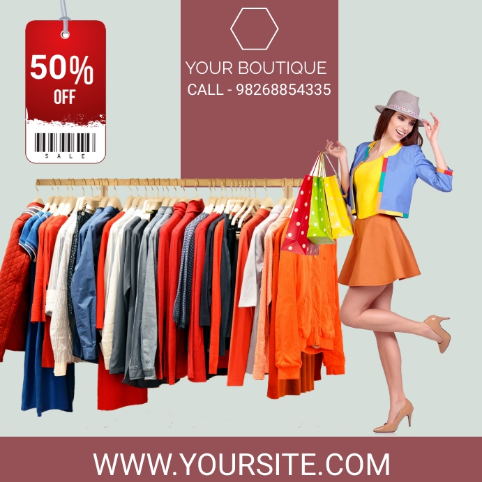 Clothing only poster Template | PosterMyWall