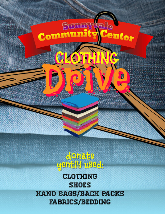 clothing shoe drive donation fundraiser flyer Template PosterMyWall