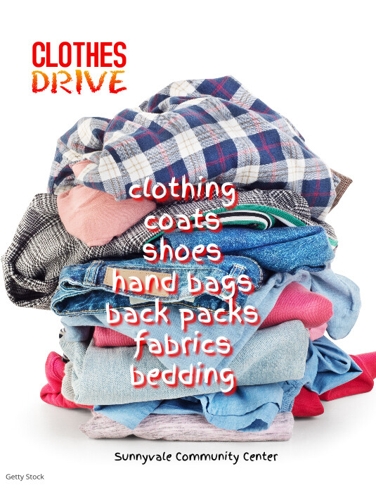 clothing shoe drive fundraiser flyer template PosterMyWall