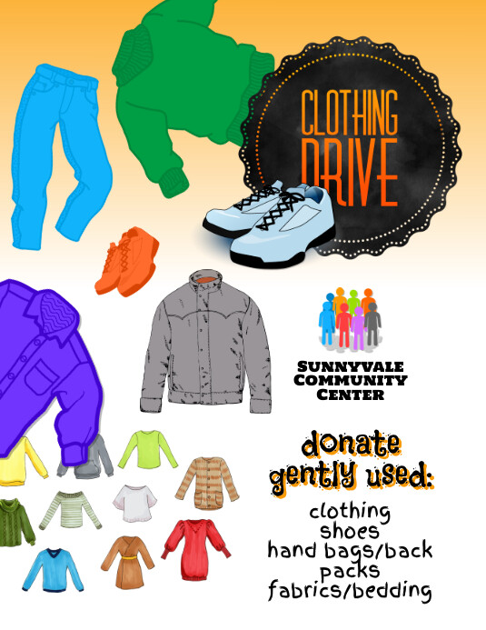 clothing shoe drive fundraiser flyer template PosterMyWall