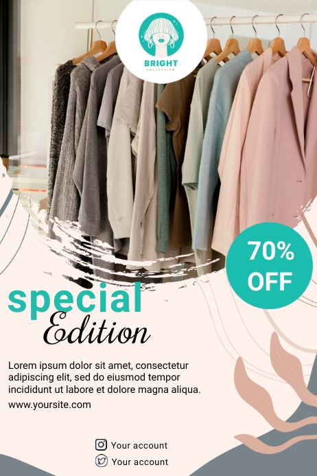Copy of CLOTHING SHOP SALE POSTER TEMPLATE | PosterMyWall