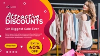 Clothing store banner template Nagłowek bloga