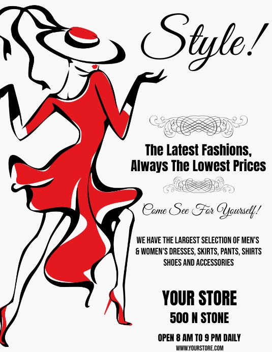 CLOTHING STORE FLYER Template PosterMyWall CLOTHING STORE FLYER Template PosterMyWall