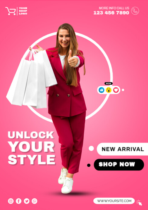 Merch Store Poster Clothing store poster template Modelo | PosterMyWall
