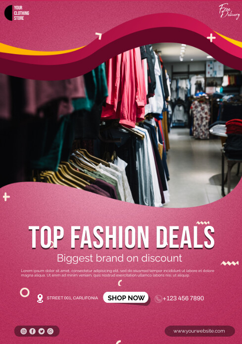 Plantilla de Clothing store poster template | PosterMyWall