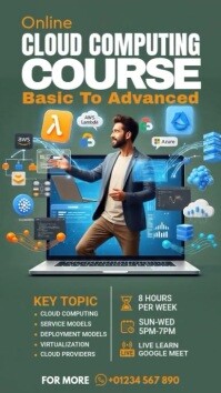 CLOUD COMPUTING COURSE Instagram na Kuwento template