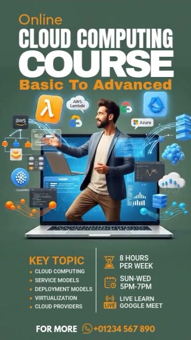 CLOUD COMPUTING COURSE Instagram Story template